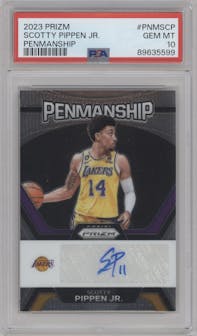 Scotty Pippen Jr. from the 2023-24 Panini Prizm set graded by PSA and given an overall grade of 10.