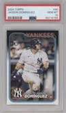 Jasson Dominguez from the 2024 Topps  set graded by PSA and given an overall grade of 10.
