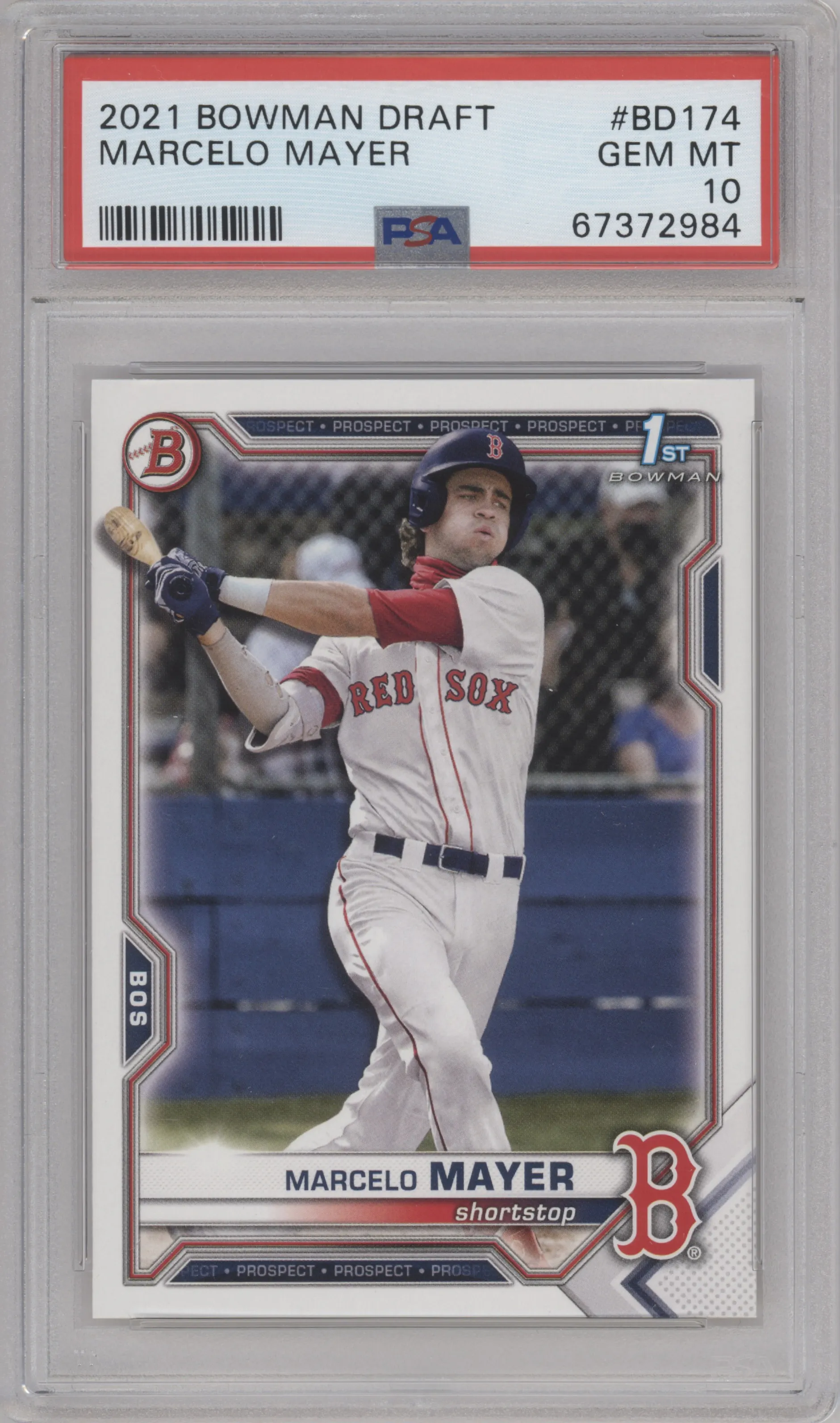 2021 Bowman Draft Prospect Marcelo Mayer PSA 10