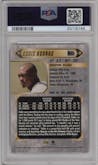 Eddie George from the 1997 Topps Gallery set featuring a Player's Private Issue parallel graded by PSA and given an overall grade of 10.