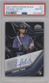 Ezequiel Tovar from the 2023 Topps Chrome Black set graded by PSA and given an overall grade of 10.