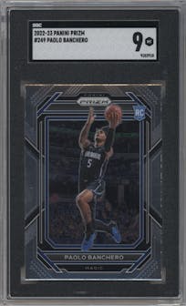 Paolo Banchero from the 2022-23 Panini Prizm  set graded by SGC and given an overall grade of 9.