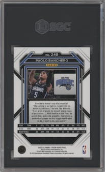 Paolo Banchero from the 2022-23 Panini Prizm  set graded by SGC and given an overall grade of 9.
