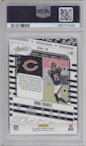 Rome Odunze from the 2024 Panini Absolute set featuring a Red & Blue parallel graded by PSA and given an overall grade of 10.