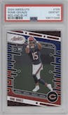 Rome Odunze from the 2024 Panini Absolute set featuring a Red & Blue parallel graded by PSA and given an overall grade of 10.