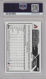 Corbin Carroll from the 2023 Topps Series 2 set graded by PSA and given an overall grade of 10.