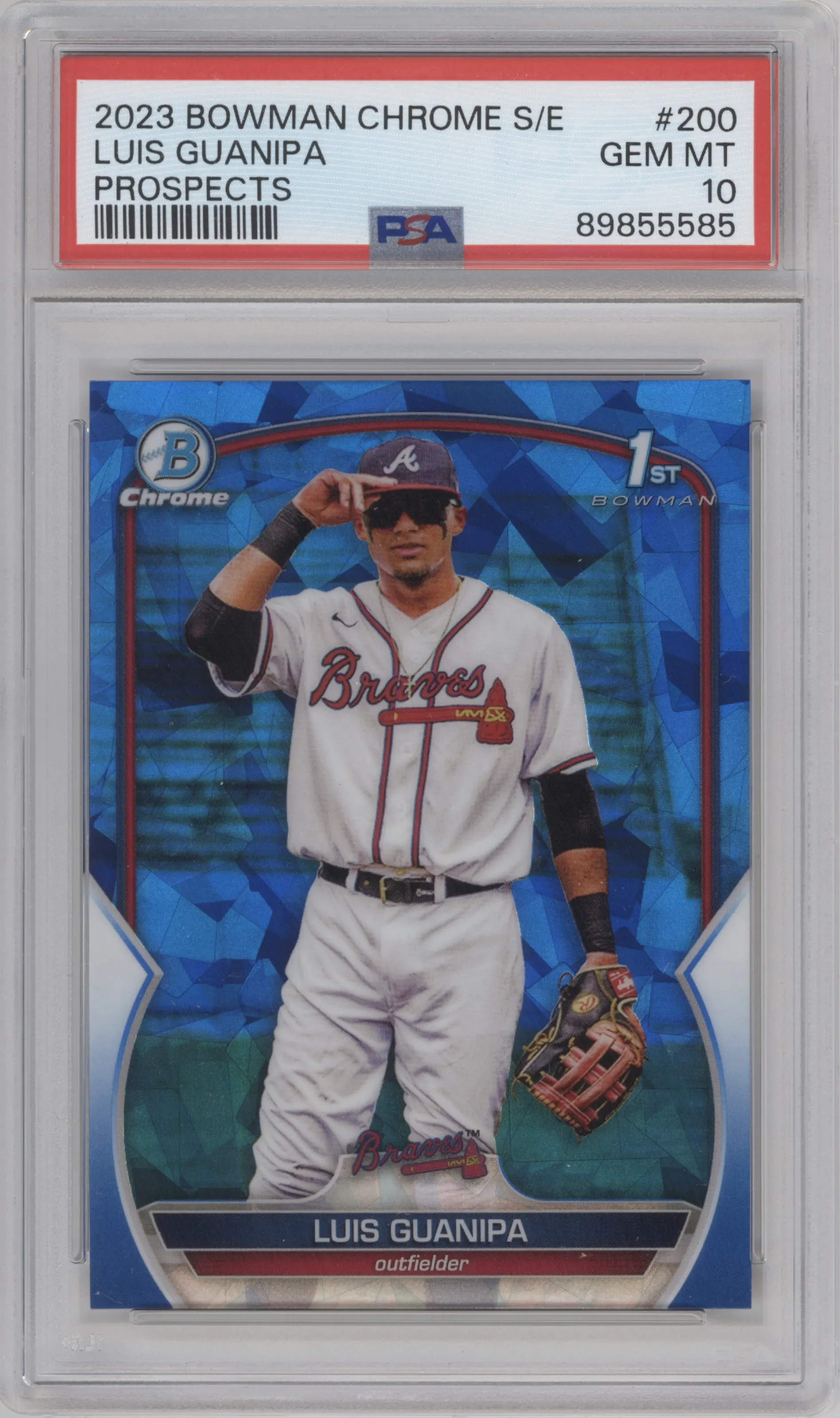 2023 Bowman Chrome Sapphire Edition Chr.Pros. Luis Guanipa #BCP-200 PSA 10