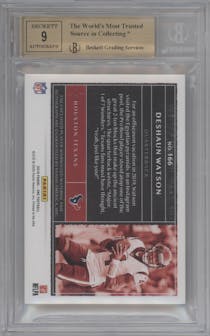 Deshaun Watson from the 2020 Panini One set featuring a Bronze parallel graded by Beckett and given an overall grade of 9.5.