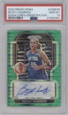 Becky Hammon from the 2022 Panini Prizm WNBA set featuring a Green Pulsar parallel graded by PSA and given an overall grade of 10.