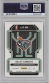 Becky Hammon from the 2022 Panini Prizm WNBA set featuring a Green Pulsar parallel graded by PSA and given an overall grade of 10.
