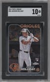 Jackson Holiday from the 2024 Topps Chrome set graded by SGC and given an overall grade of 10.