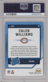 Caleb Williams from the 2024 Donruss set graded by PSA and given an overall grade of 10.