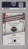 Amen Thompson from the 2024 Panini The National VIP set featuring a Green Sparkle parallel graded by PSA and given an overall grade of 9.