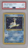 Lapras from the 1999 Pokemon set graded by PSA and given an overall grade of 9.