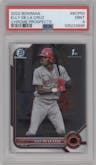 Elly De La Cruz from the 2022 Bowman set graded by PSA and given an overall grade of 9.