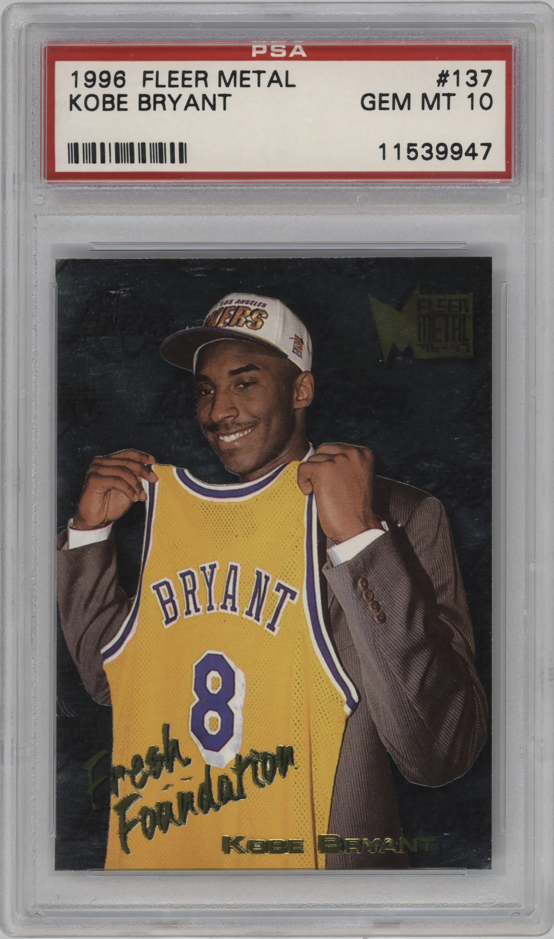 1996 Fleer Metal Kobe Bryant #137 PSA 10