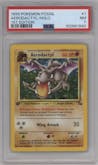 Aerodactyl from the 1999 Pokemon set graded by PSA and given an overall grade of 7.