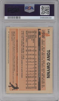 Tony Gwynn from the 1983 O-Pee-Chee set graded by PSA and given an overall grade of 8.