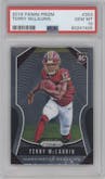 Terry McLaurin from the 2019 Panini Prizm set graded by PSA and given an overall grade of 10.