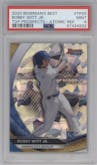 Bobby Witt Jr. from the 2020 Bowman’s Best set featuring a Atomic Refractor parallel graded by PSA and given an overall grade of 9.