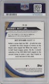 Bobby Witt Jr. from the 2020 Bowman’s Best set featuring a Atomic Refractor parallel graded by PSA and given an overall grade of 9.