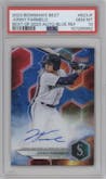 Jonny Farmelo from the 2023 Bowman's Best set featuring a Blue Refractor parallel graded by PSA and given an overall grade of 10.