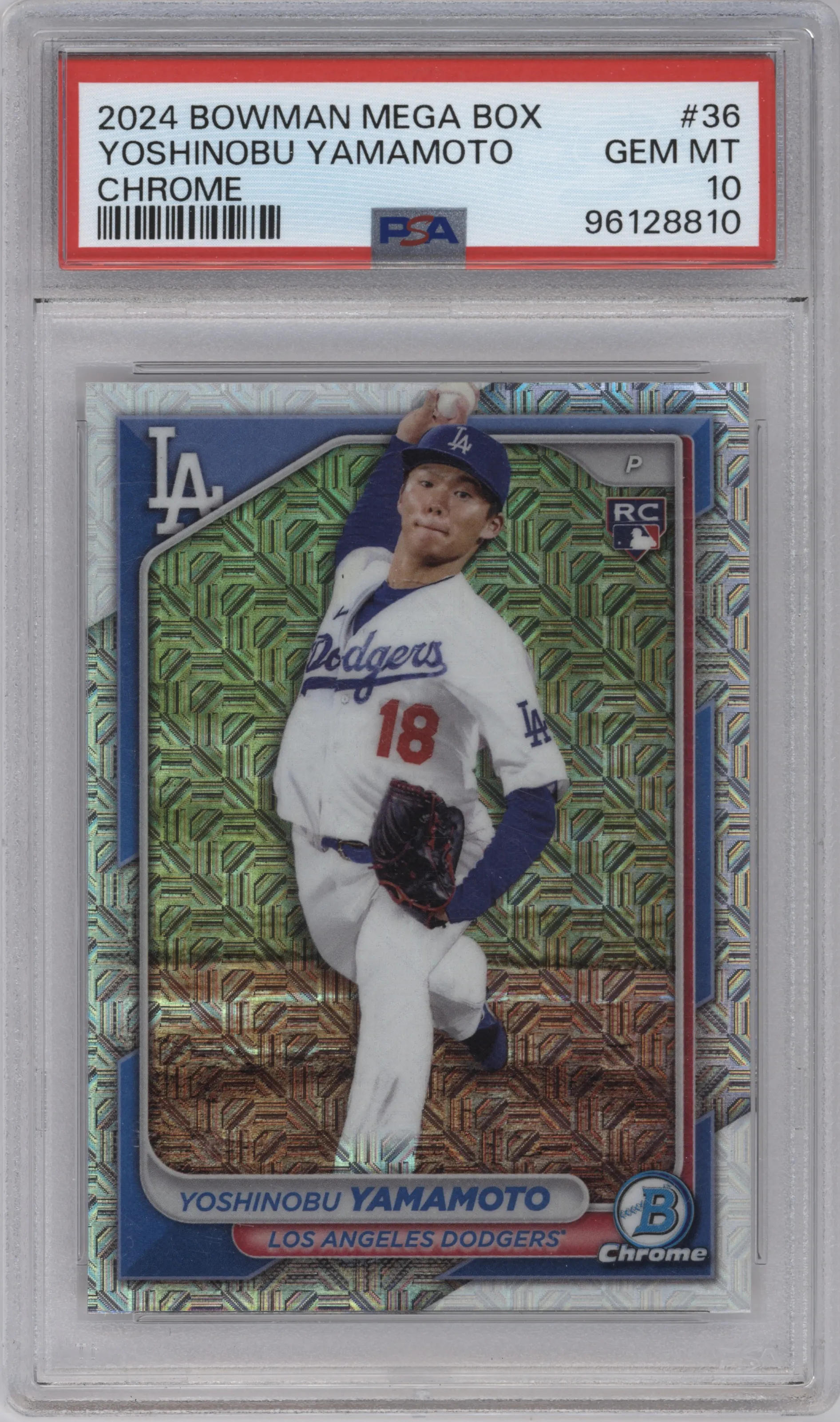 2024 Bowman Mega Box Yoshinobu Yamamoto #36 PSA 10