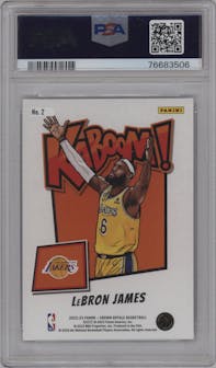Lebron James from the 2022-23 Panini Crown Royale set graded by PSA and given an overall grade of 10.