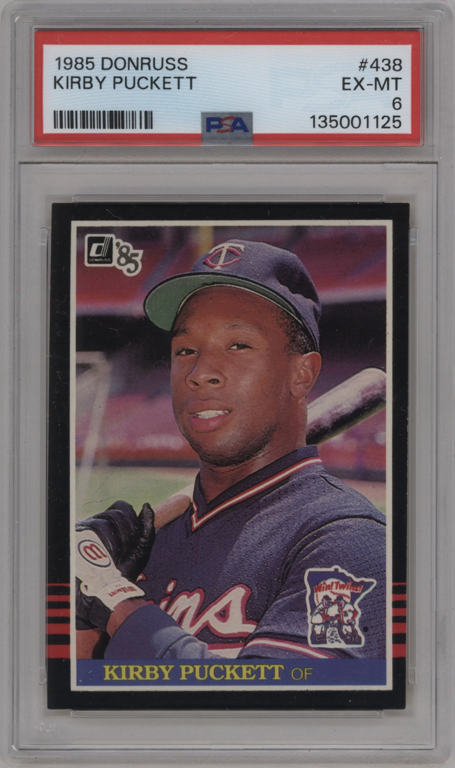 1985 Donruss Kirby Puckett PSA 6