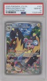 Iono's Kilowattrel from the 2025 Pokemon SV set graded by PSA and given an overall grade of 10.
