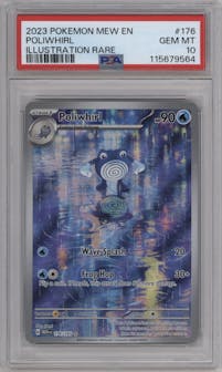 Poliwhirl from the 2023 Pokemon SV set graded by PSA and given an overall grade of 10.