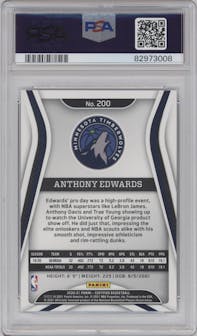 Anthony Edwards from the 2020-21 Panini Certified set graded by PSA and given an overall grade of 10.