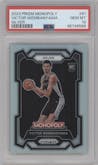 Victor Wembanyama from the 2023-24 Panini Prizm Monopoly set featuring a Silver Prizm parallel graded by PSA and given an overall grade of 10.