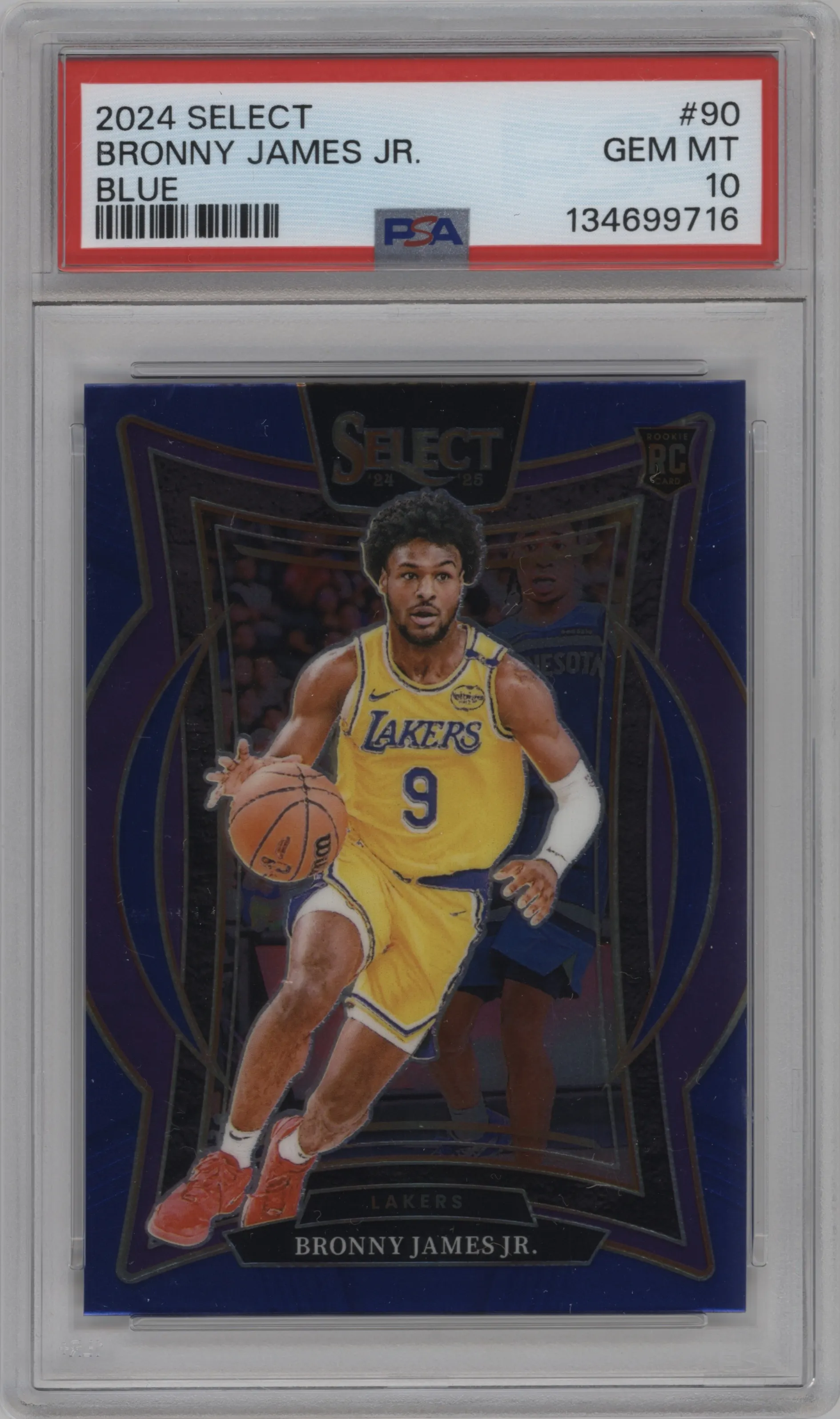 2024 Panini Select Bronny James Jr. Blue Retail PSA 10