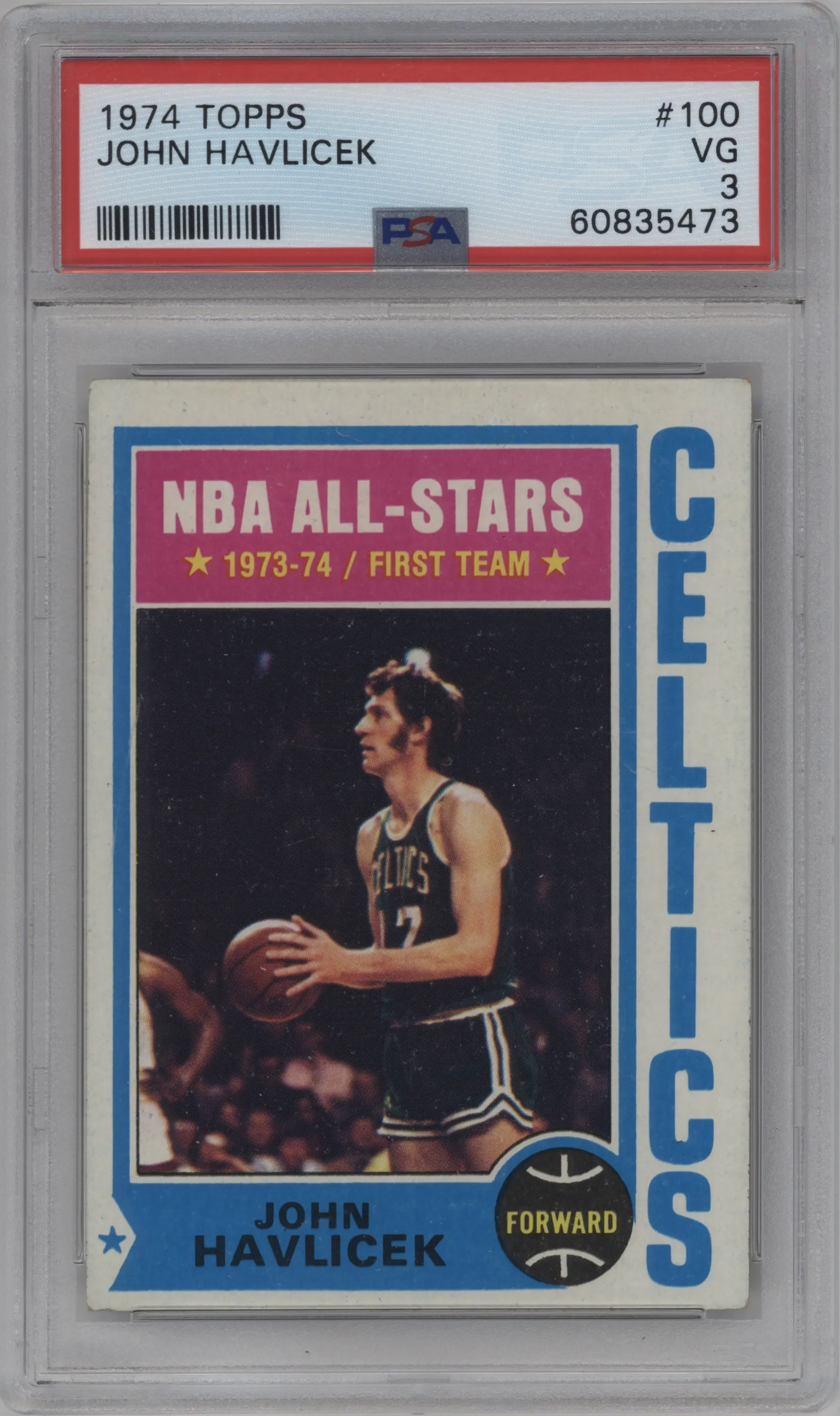 1974 Topps John Havlicek PSA VERY GOOD 3 PSA 3