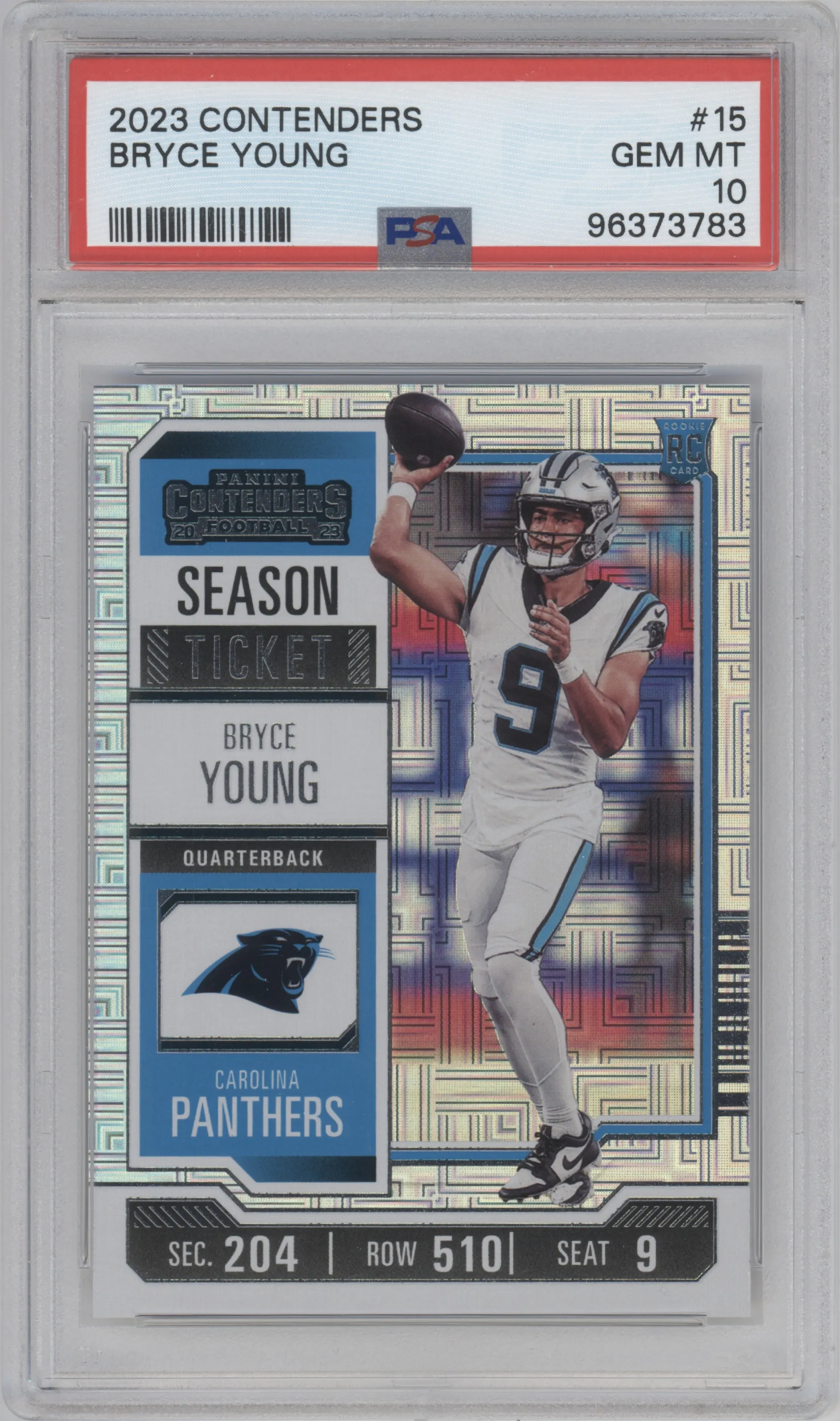 2023 Panini Contenders Bryce Young PSA 10