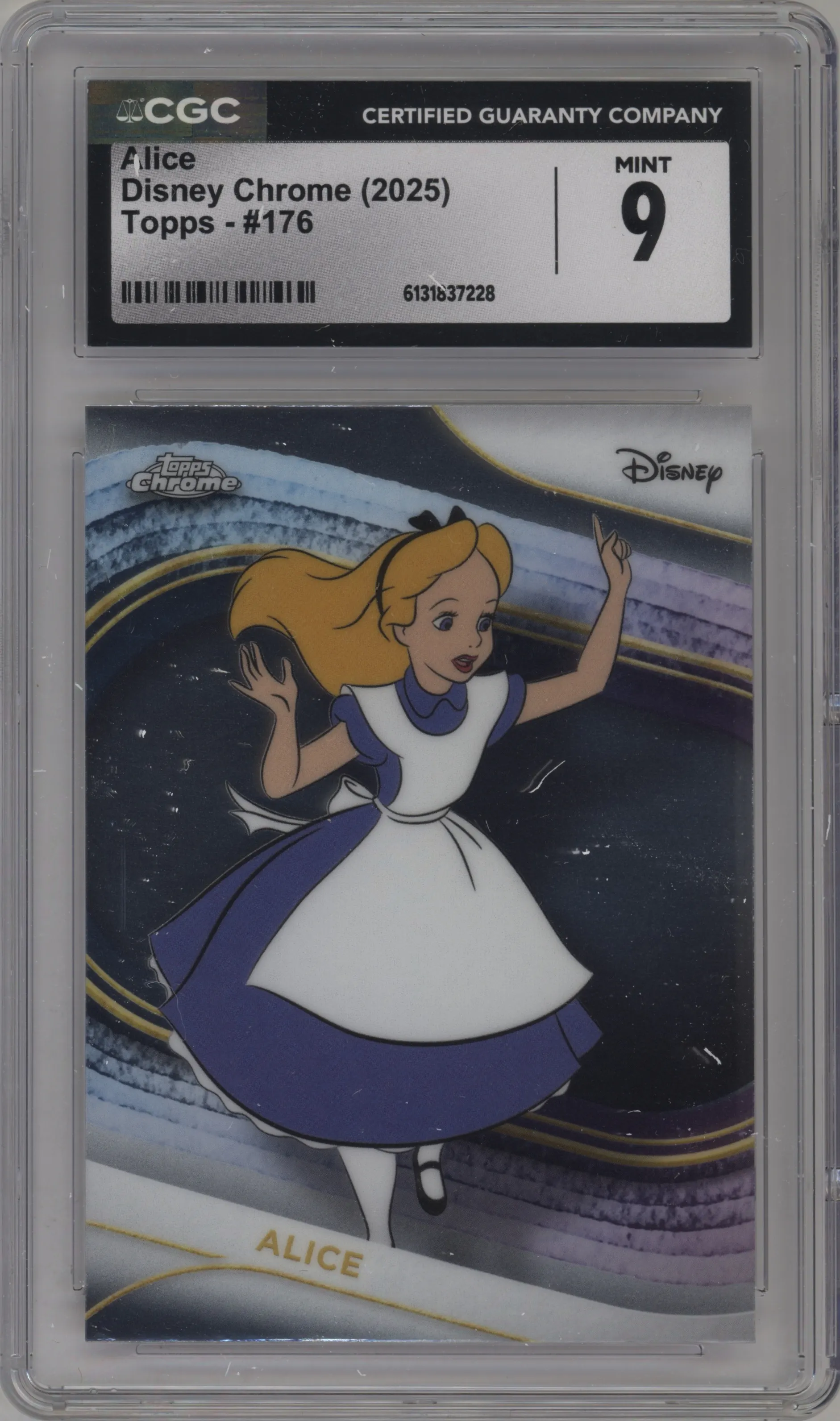 2025 Topps Chrome Disney Alice #176 CGC 9