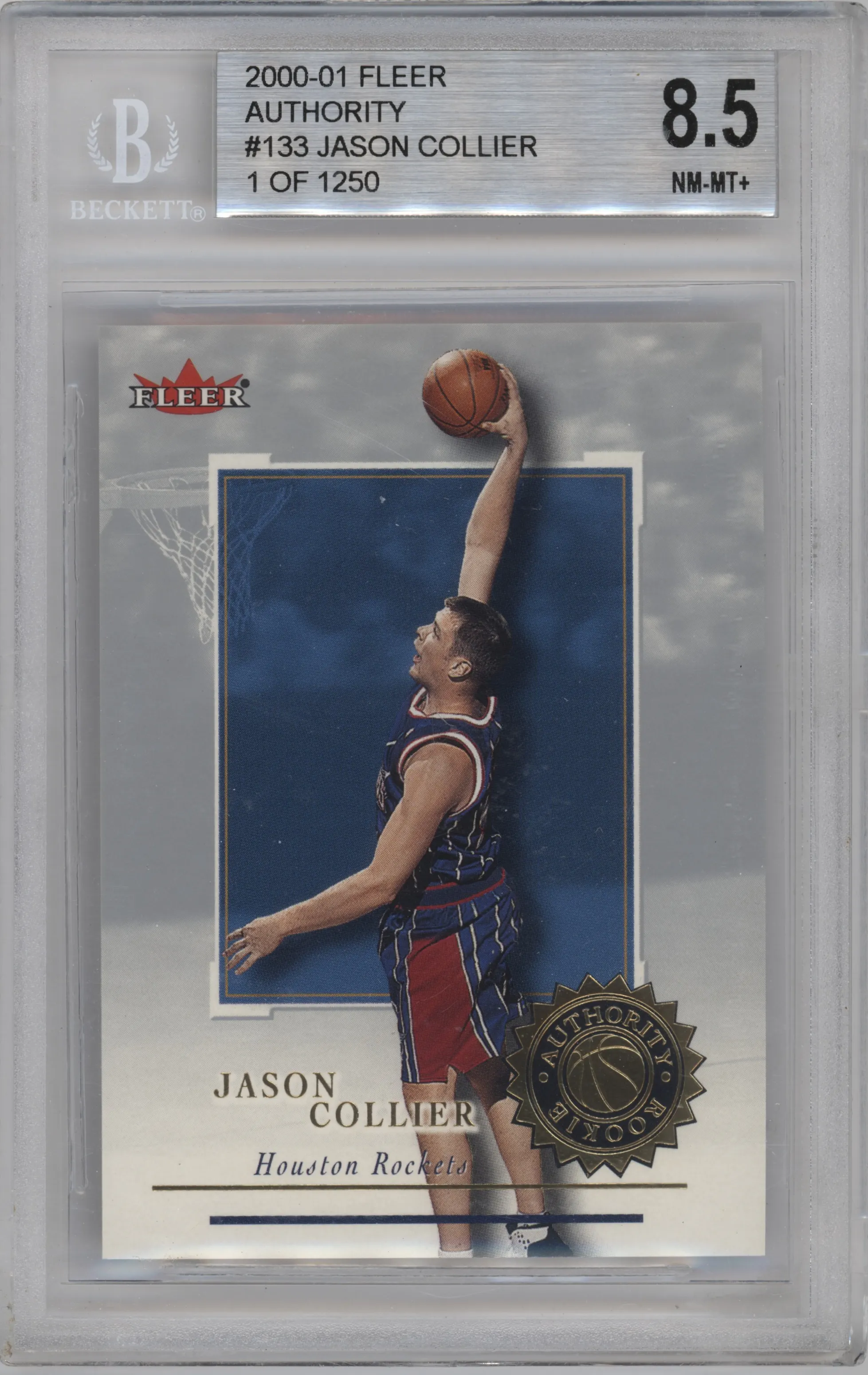 2000 Fleer Authority Rookies Jason Collier BGS 8.5