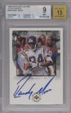 Randy Moss from the 1998 Upper Deck Encore set graded by Beckett and given an overall grade of 9.