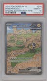 Iron Hands ex from the 2023 Pokemon SV set graded by PSA and given an overall grade of 10.