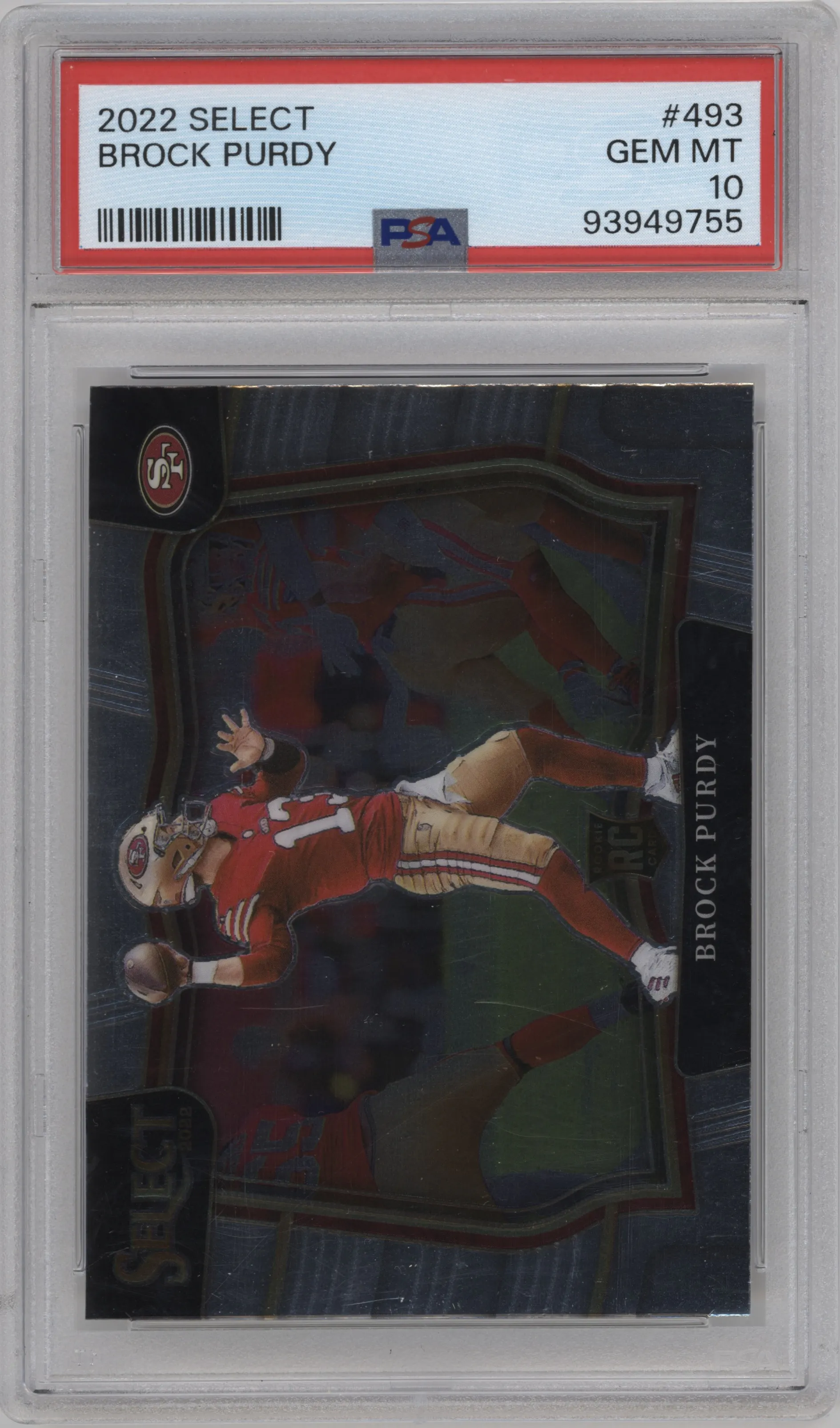 2022 Panini Select Field Lvl. Brock Purdy #493 PSA 10