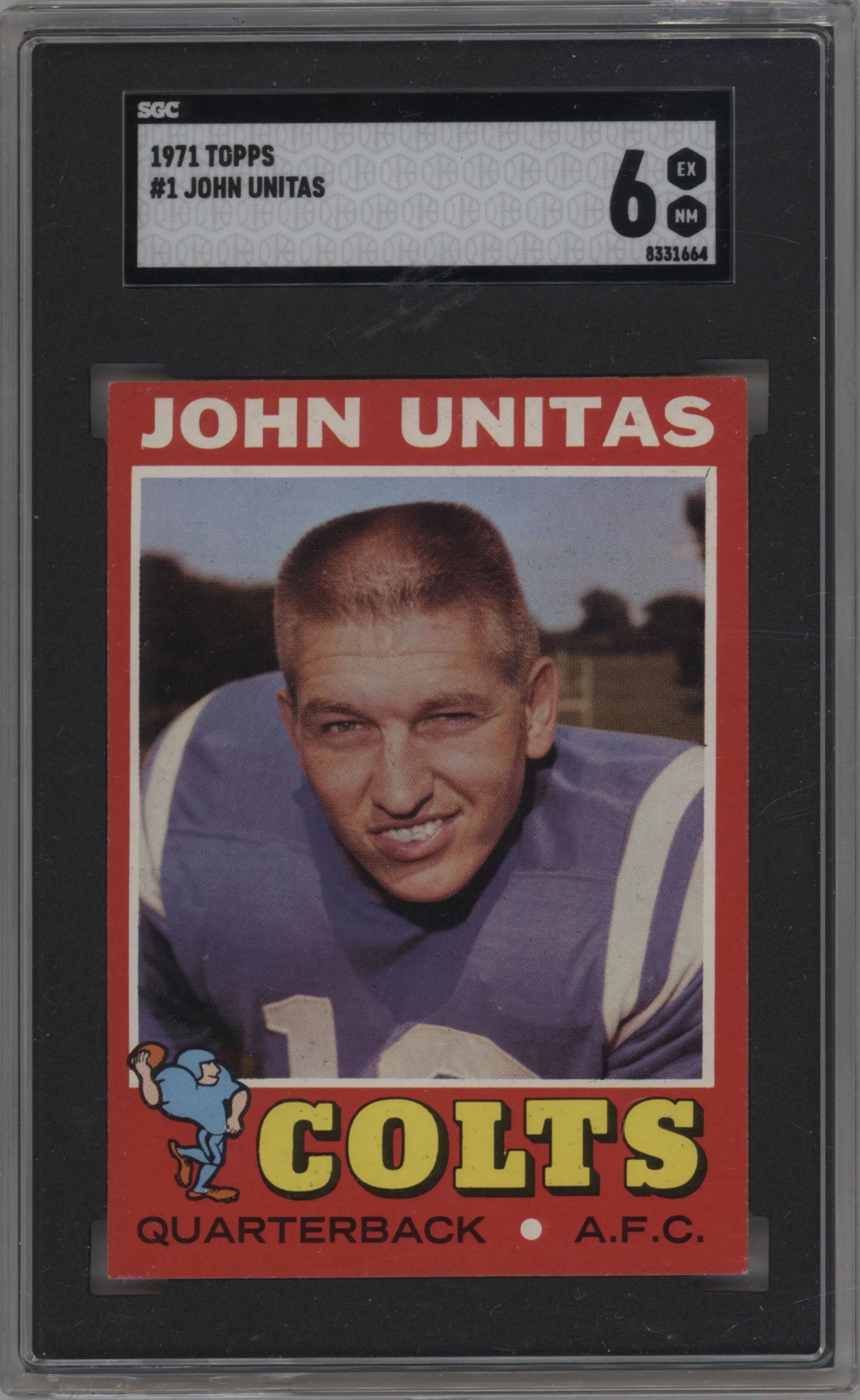 1971 Topps John Unitas SGC 6