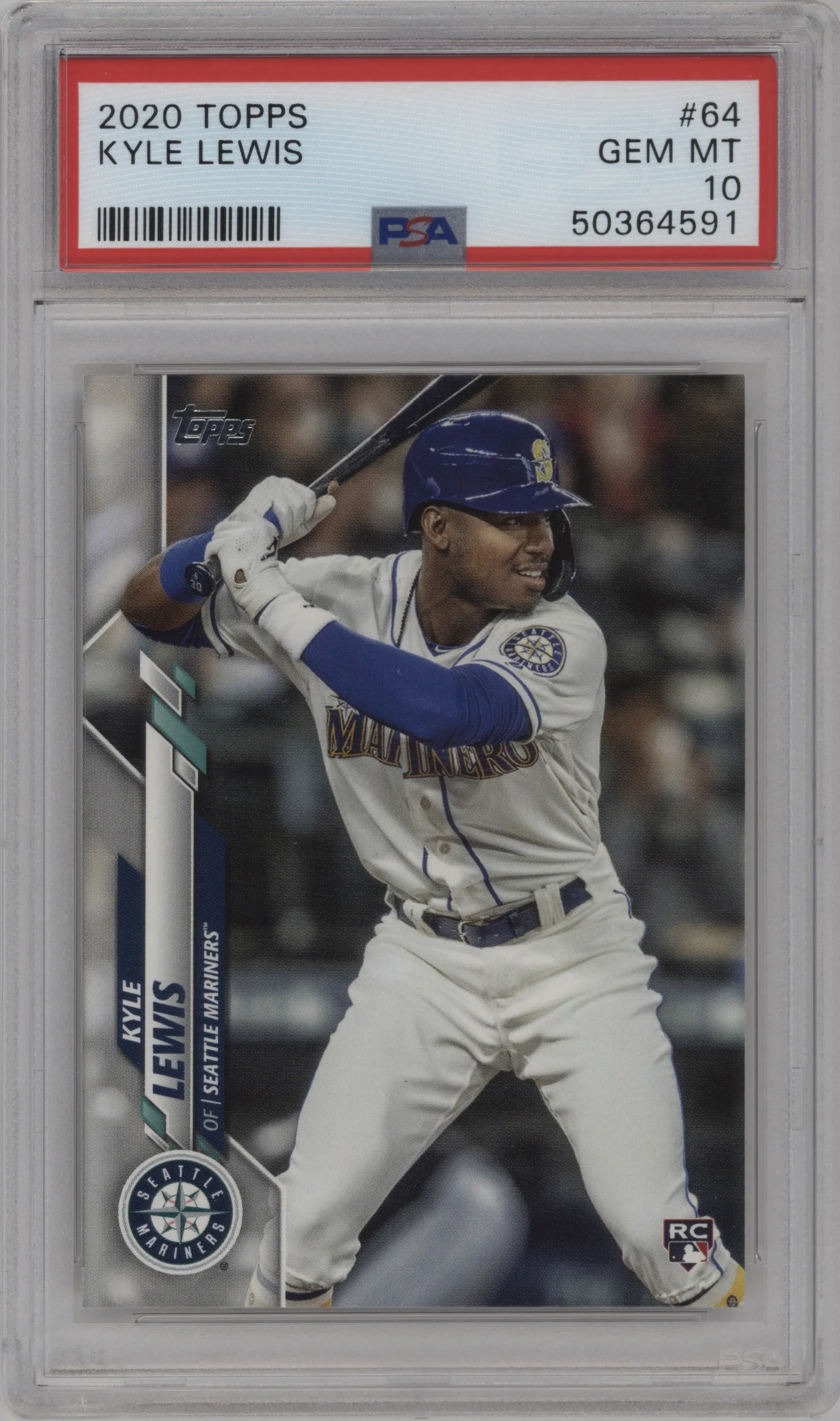 2020 Topps Series 1 Kyle Lewis PSA 10
