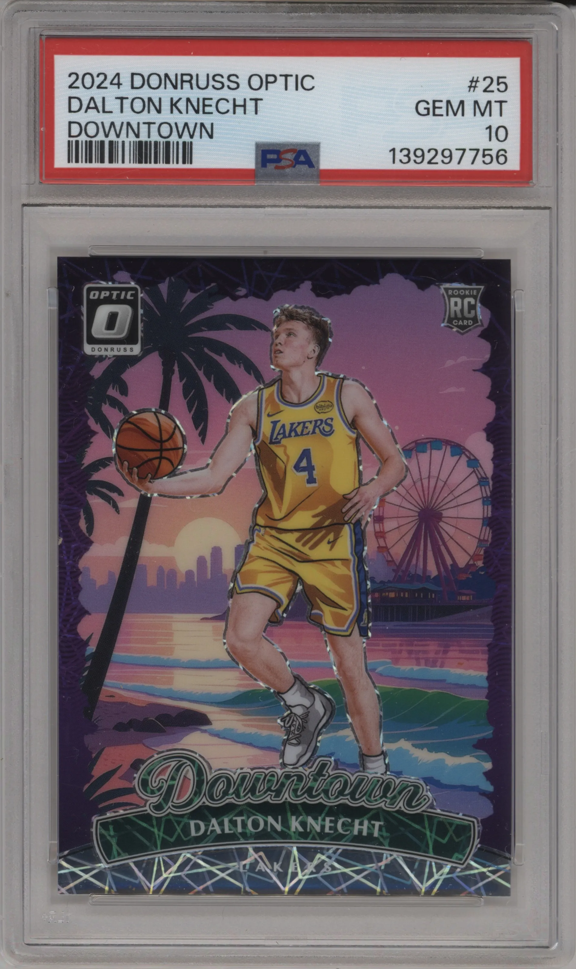 2024 Donruss Optic Downtown Dalton Knecht #25 PSA 10