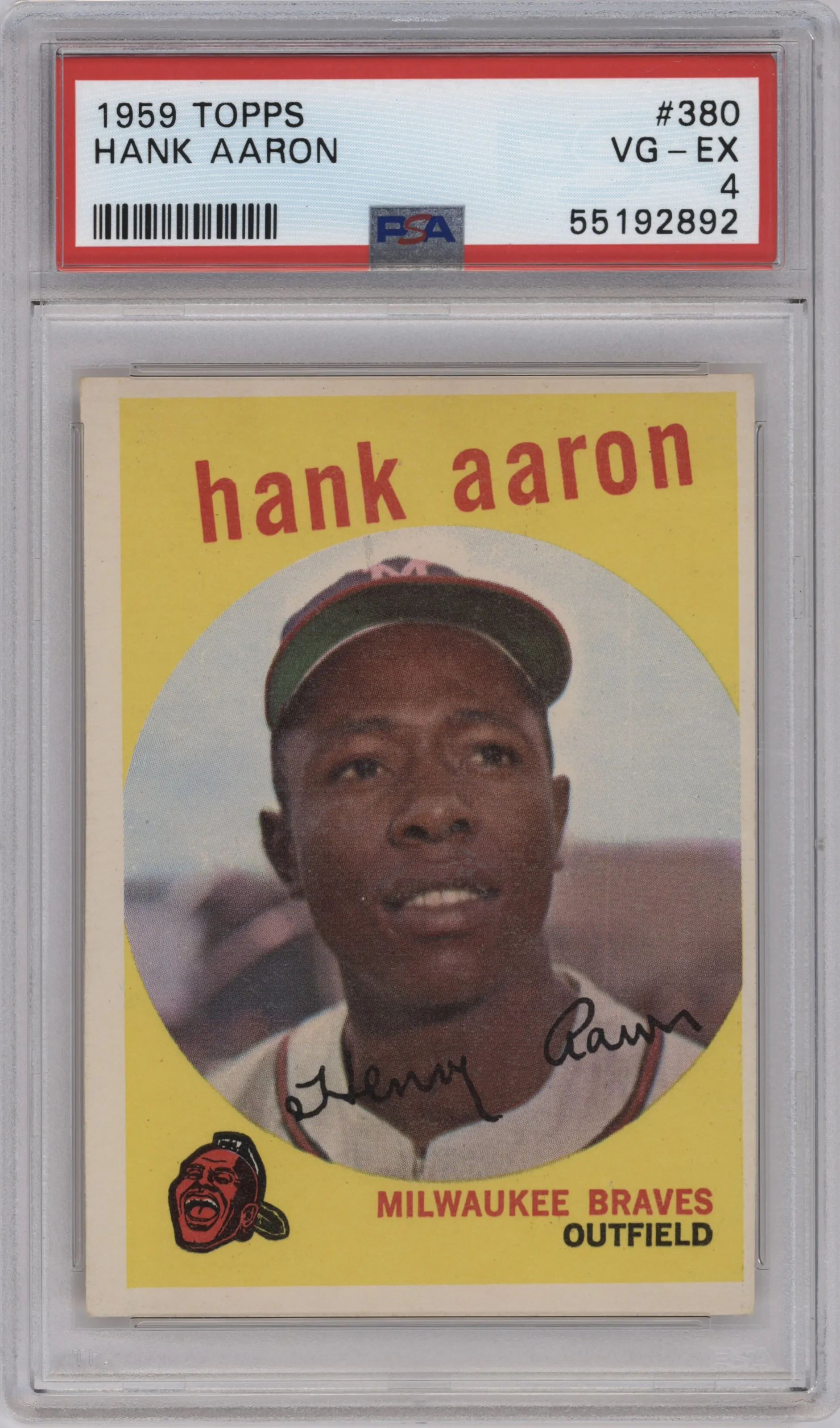 1959 Topps Hank Aaron #380 PSA 4