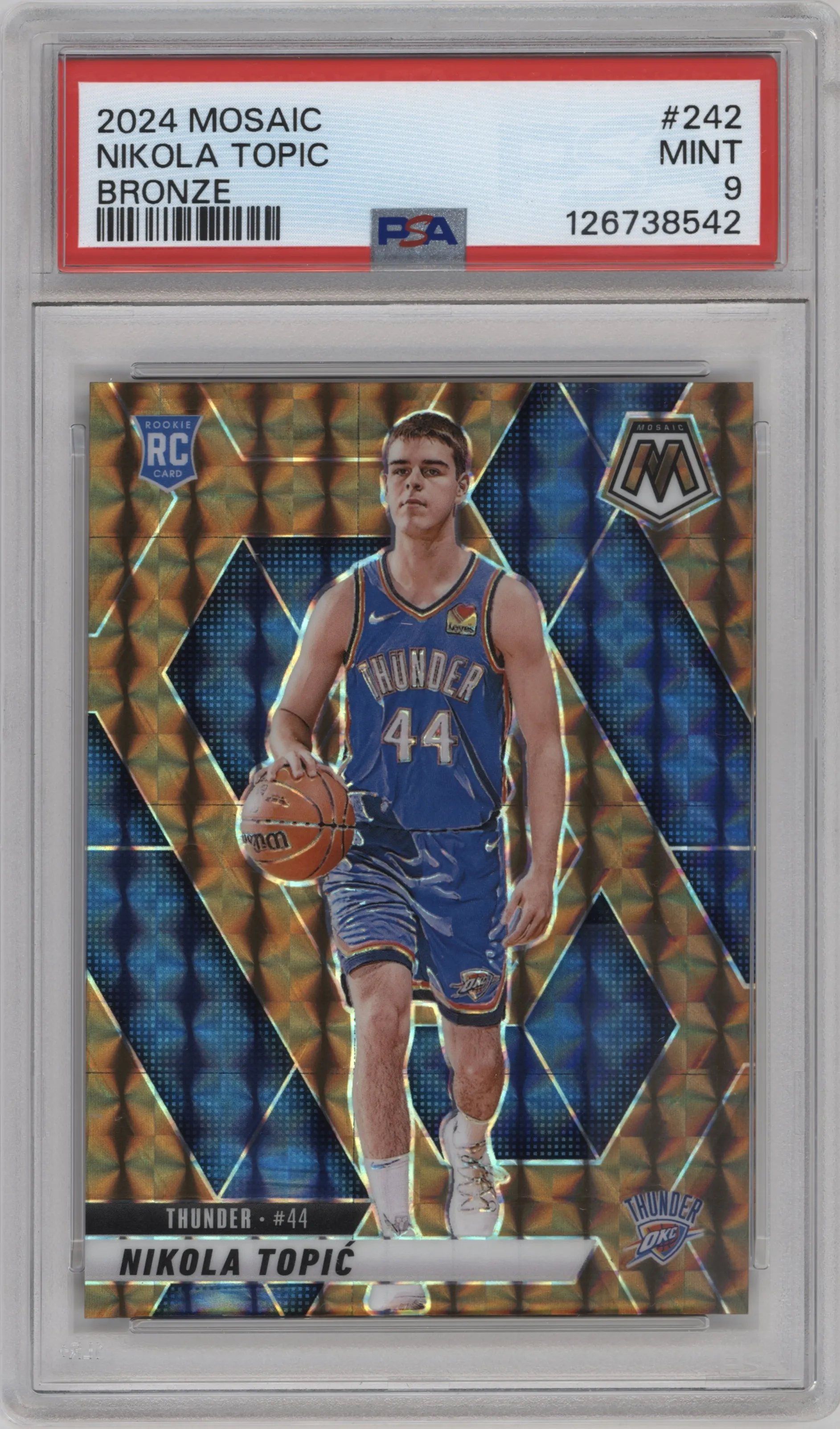 2024 Panini Mosaic Nikola Topic Bronze Mosaic PSA 9