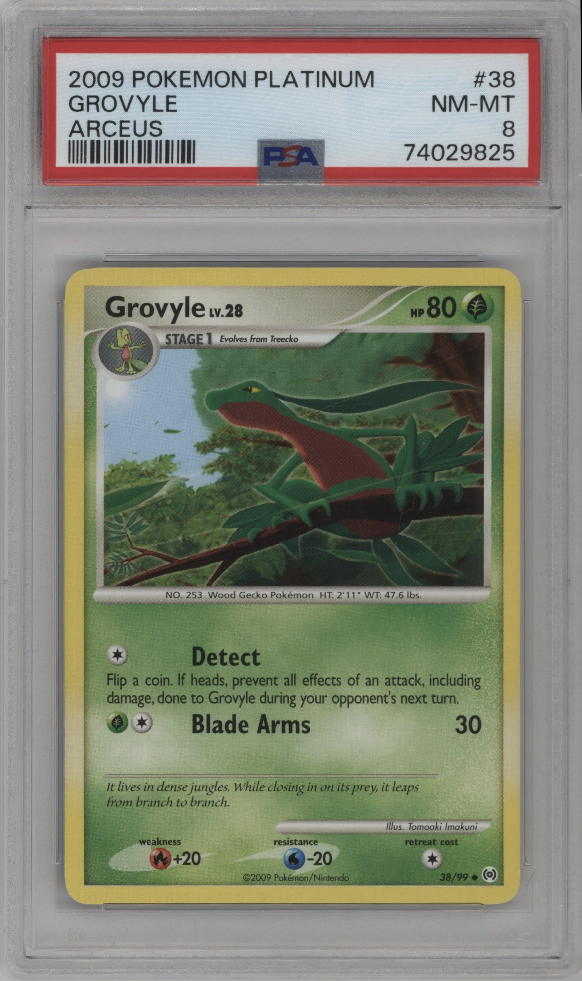 2009 Pokemon Platinum Arceus Grovyle PSA 8