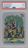 Jordan Love from the 2024 Donruss set graded by PSA and given an overall grade of 9.