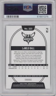 LaMelo Ball from the 2020-21 Panini NBA Hoops set graded by PSA and given an overall grade of 10.