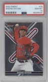 Shohei Ohtani from the 2022 Topps Finest set graded by PSA and given an overall grade of 10.